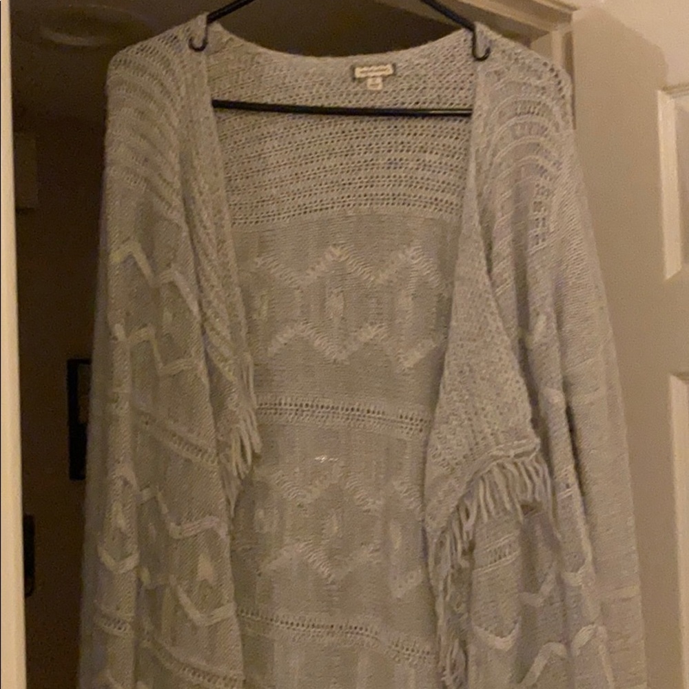 Gray Cotton Cardigan